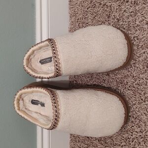 Haute Hippie Sherpa Platform Slippers